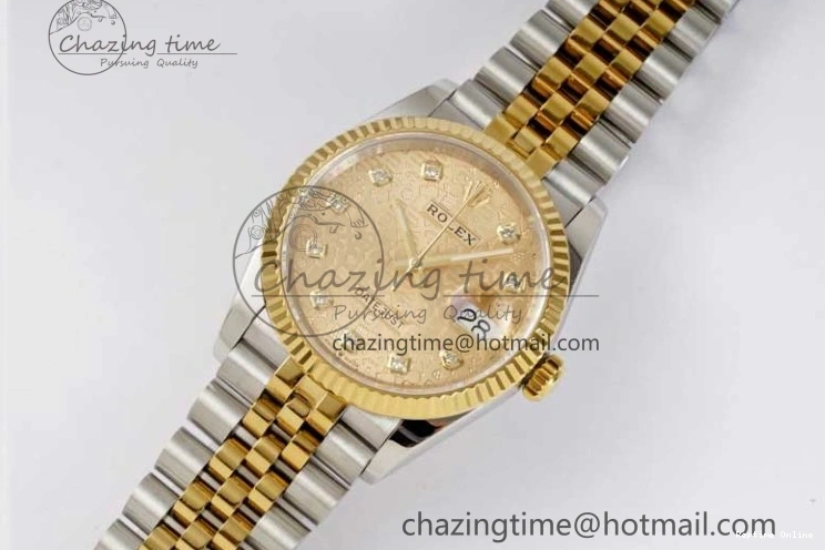 0110 Tailored DateJust 36mm DIWF 1:1 Best Edition 904L Steel Computer Dial Diamonds Markers on SS YG Jubilee Bracelet SA 2314